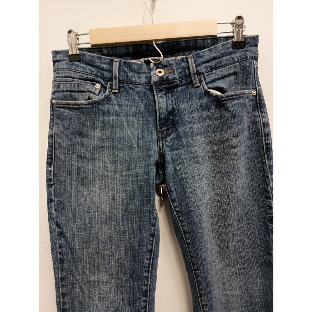 VTG Y2K Levi's Platinum Flare Jeans Womens Size 4 Medium Blue‎ Low Rise BOHO - Picture 2 of 11